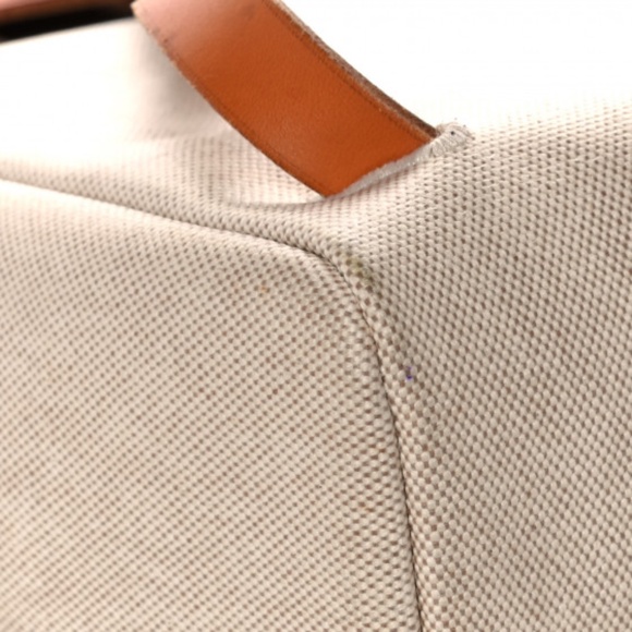 HERMES  Toile Vache Calfskin Herbag 30 PM Backpack Natural - Picture 8 of 12